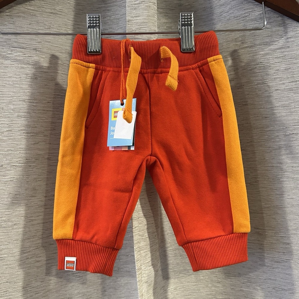 Lego Collection x Target Jogger‎ Pants Baby Size Newborn Red Orange NWT